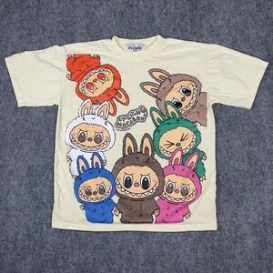 Flower Labubu Graphic T-Shirt XL Cream The Monsters Exciting Macaron Korea